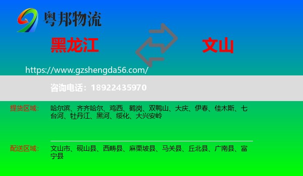 黑龙江到文山物流