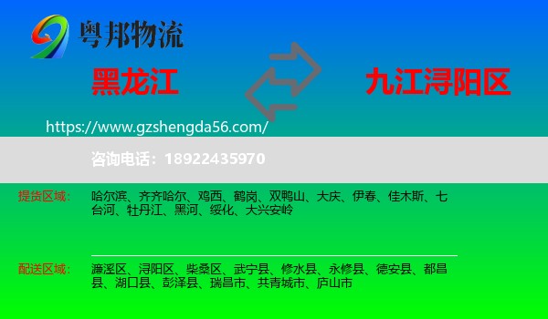 黑龙江到浔阳区物流专线