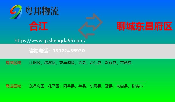 合江县到东昌府区物流专线