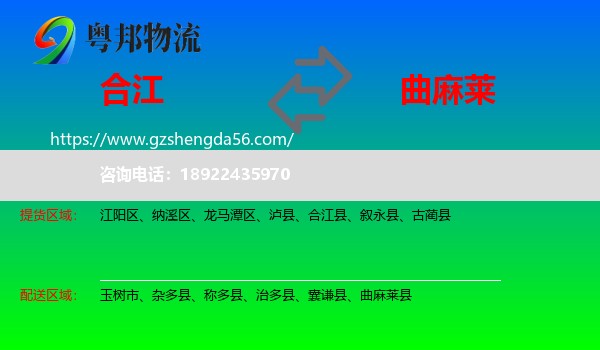 合江县到曲麻莱县物流专线