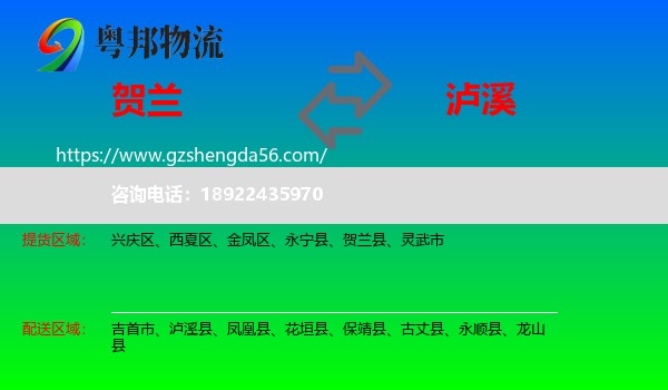 贺兰县到泸溪县物流专线