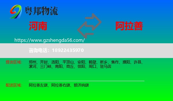 河南到阿拉善盟物流