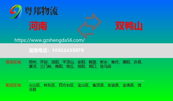 河南到双鸭山物流
