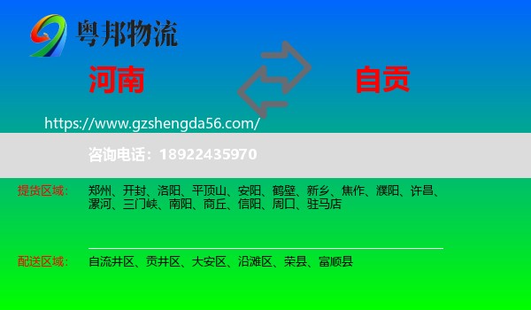 河南到自贡物流