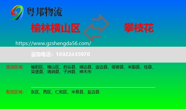 横山区到攀枝花物流专线