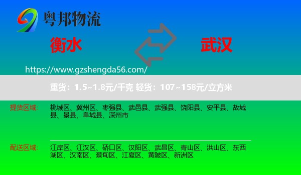 衡水到武汉专线