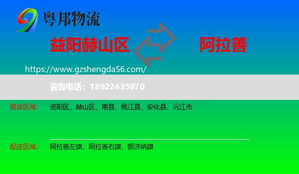 赫山区到阿拉善盟物流