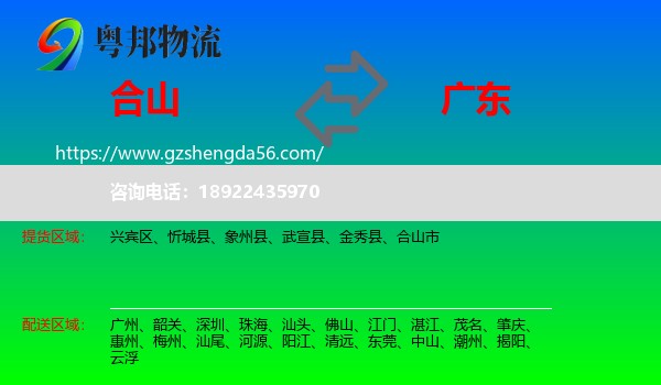 合山市到广东物流