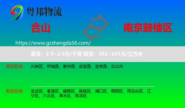 合山市到鼓楼区物流专线