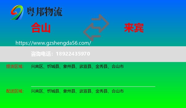 合山市到来宾物流
