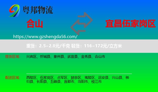 合山市到伍家岗区物流专线