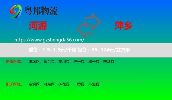 河源到萍乡物流专线