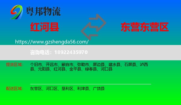 红河县到东营区物流专线