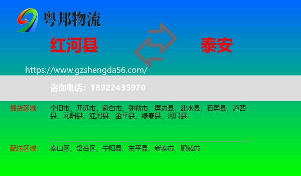 红河县到泰安物流