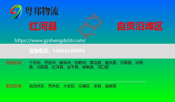 红河县到沿滩区物流专线