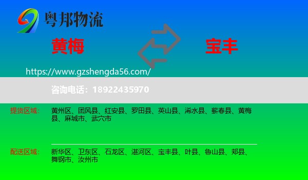 黄梅县到宝丰县物流专线