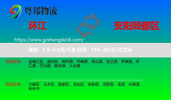 环江县到殷都区物流专线