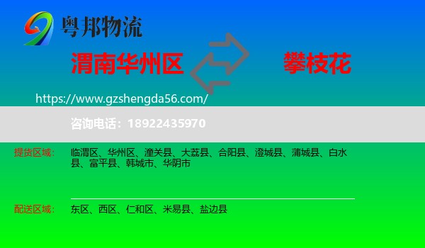 华州区到攀枝花物流专线