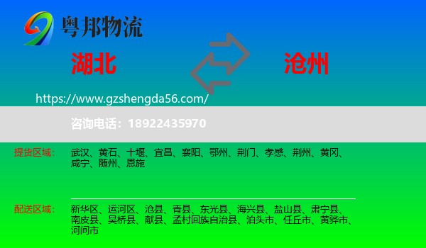 湖北到沧州物流