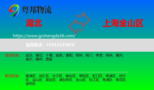 湖北到金山区物流