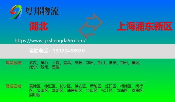 湖北到浦东新区物流