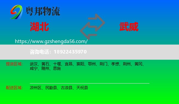 湖北到武威物流