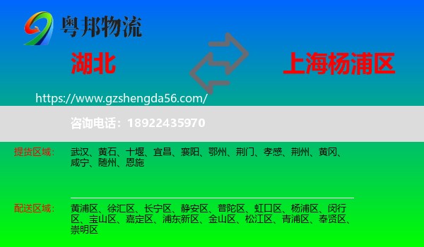湖北到杨浦区物流