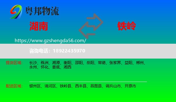 湖南到铁岭物流专线
