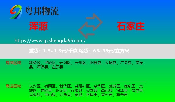 浑源县到石家庄专线