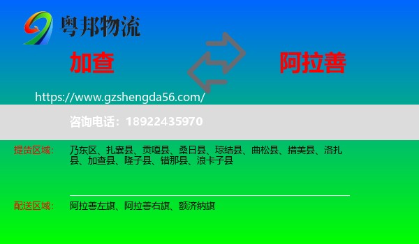 加查县到阿拉善盟物流专线