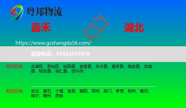 嘉禾县到湖北物流