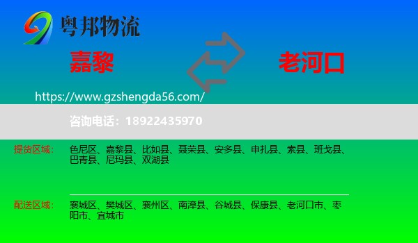 嘉黎县到老河口市物流专线
