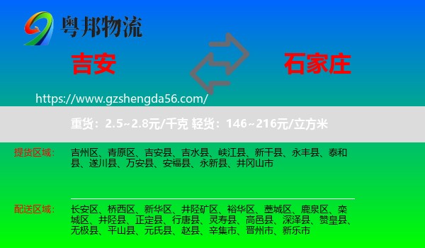吉安到石家庄专线