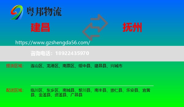 建昌县到抚州物流专线