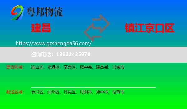 建昌县到京口区物流专线