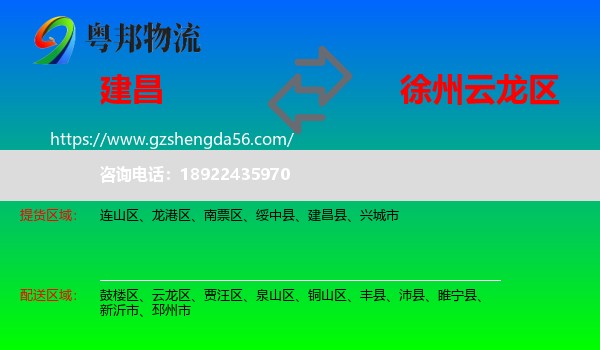 建昌县到云龙区物流专线