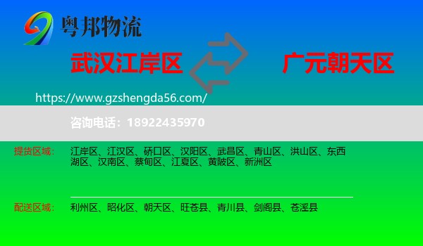 江岸区到朝天区物流专线