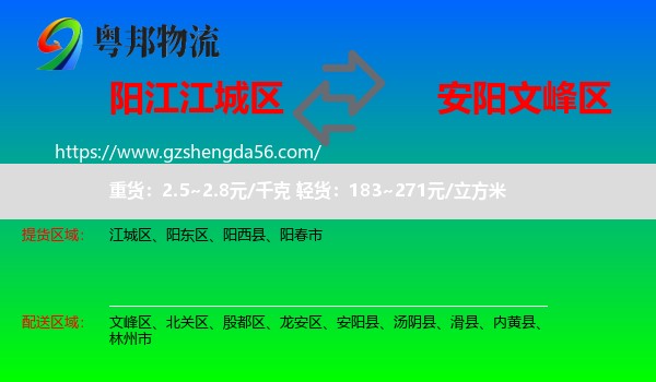 江城区到文峰区物流专线