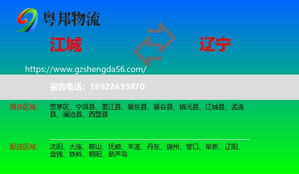 江城县到辽宁物流