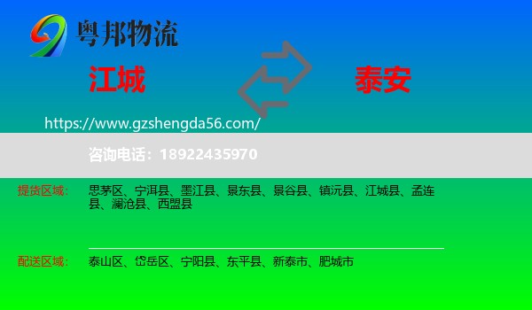 江城县到泰安物流