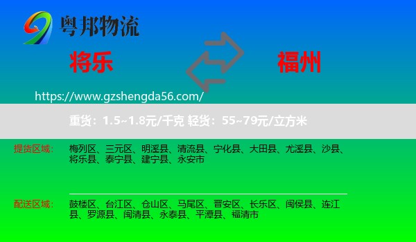 将乐县到福州专线