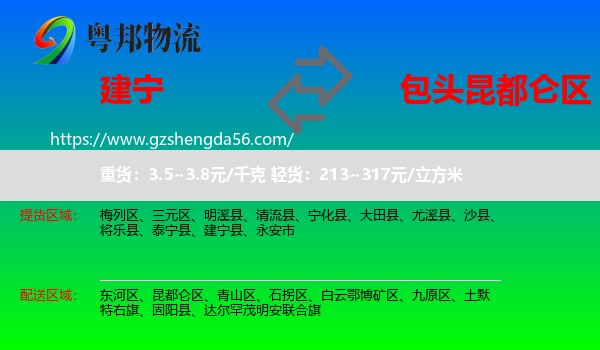 建宁县到昆都仑区物流专线