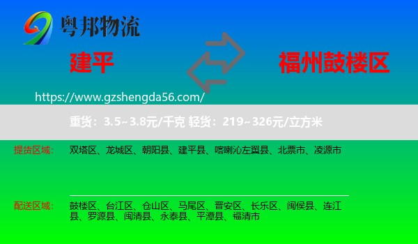 建平县到鼓楼区物流专线