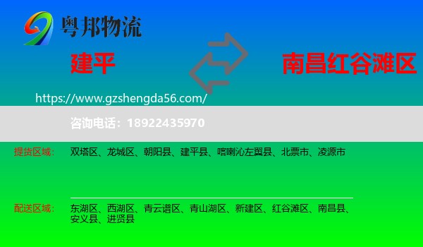 建平县到红谷滩区物流专线