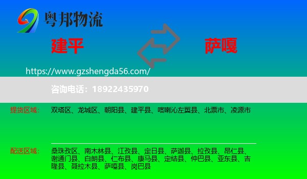 建平县到萨嘎县物流专线