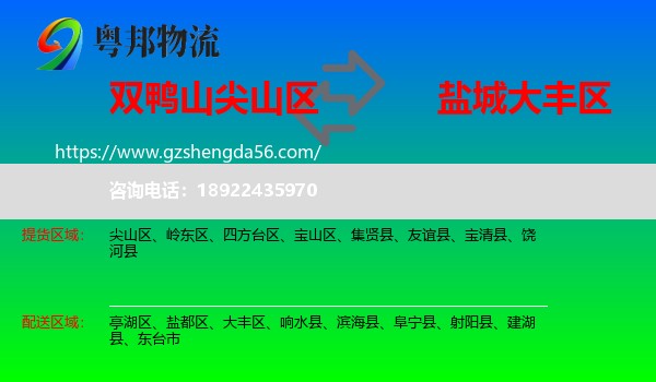 尖山区到大丰区物流专线