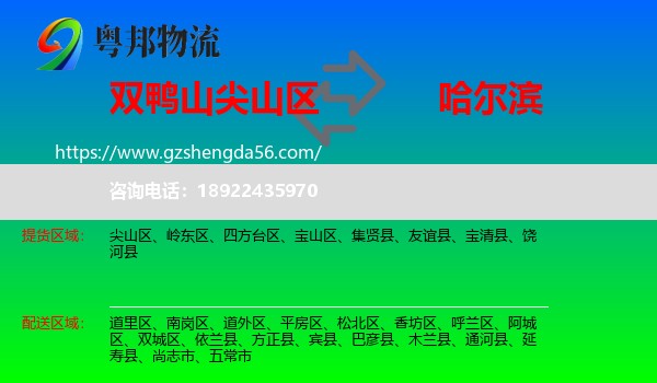 尖山区到哈尔滨物流