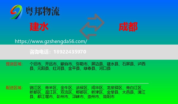 建水县到成都专线