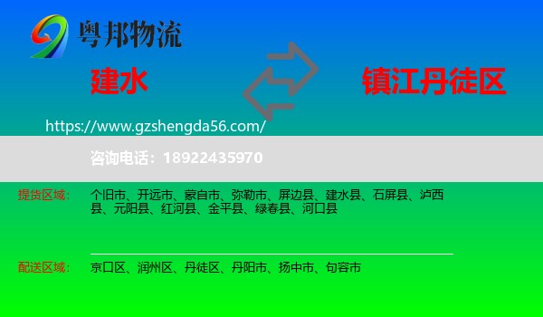 建水县到丹徒区物流专线