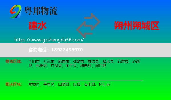 建水县到朔城区物流专线